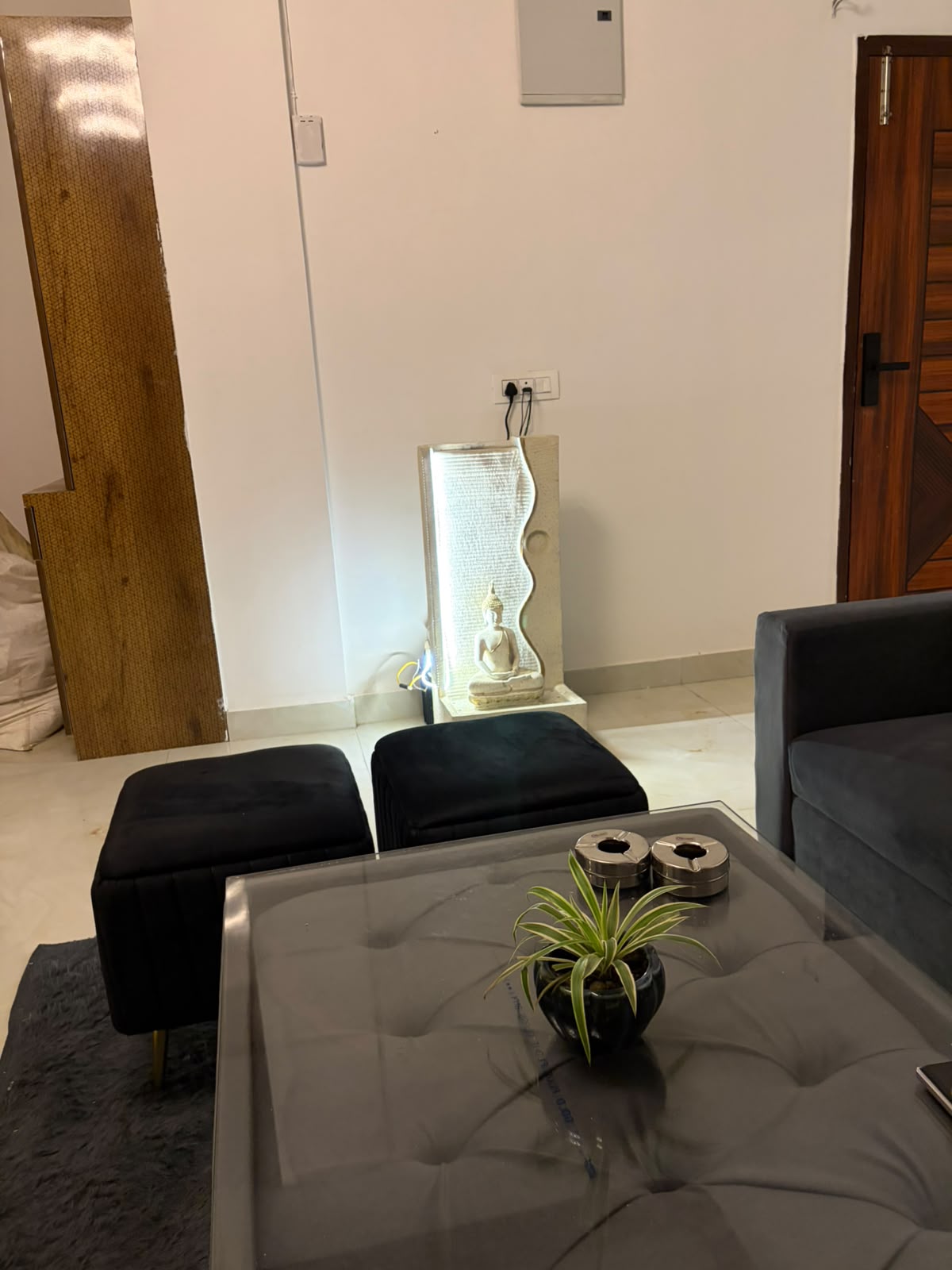 The Ivory House · lounge and decorative fountain
