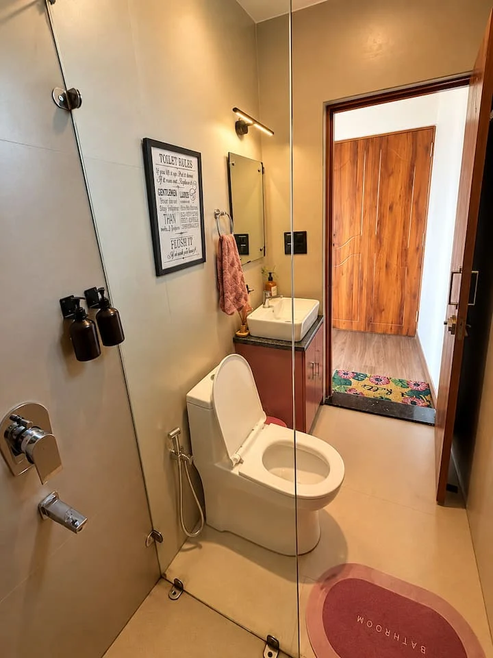 Musk Rose · Bedroom 1 · attached washroom
