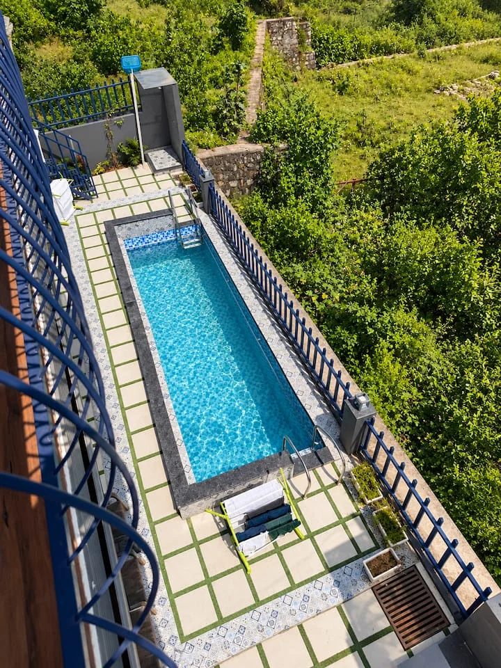 Musk Rose · Swimming pool viewed from above
